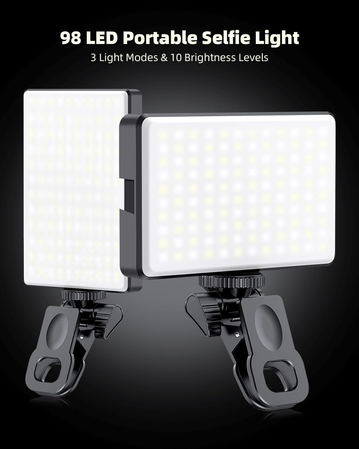 98 LED Portable Selfie Light Video Conference Lighting with Clip & Camera... - Image 7