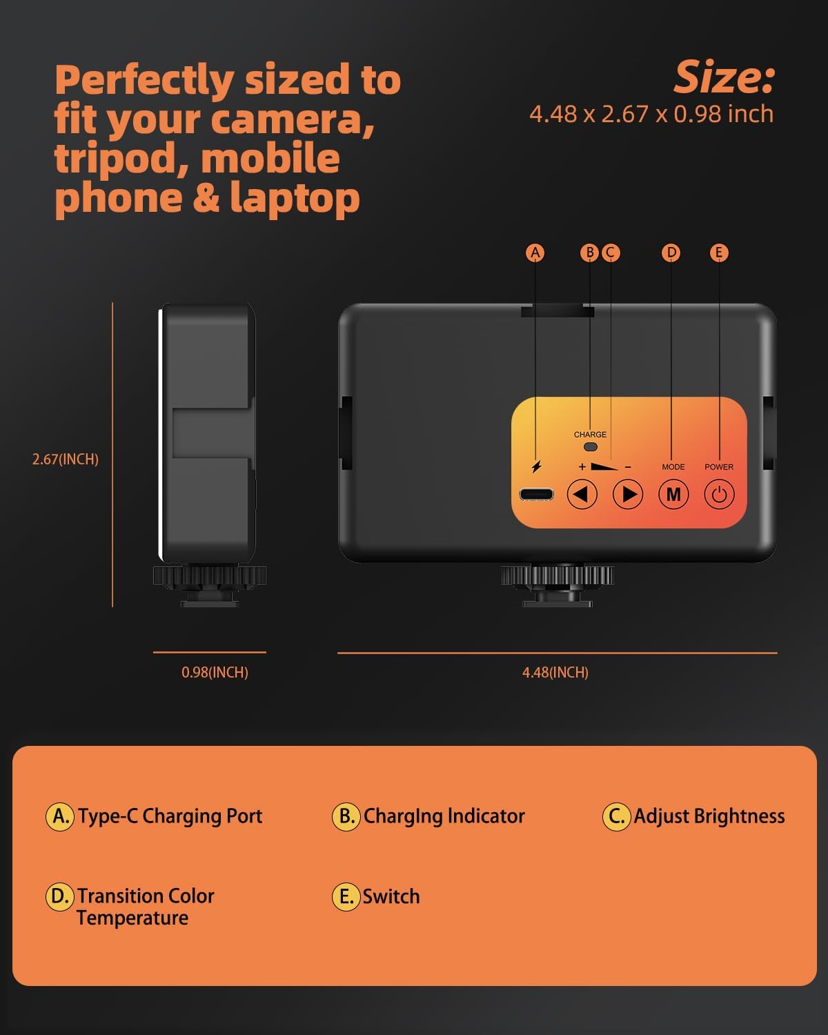 98 LED Portable Selfie Light Video Conference Lighting with Clip & Camera... - Image 3