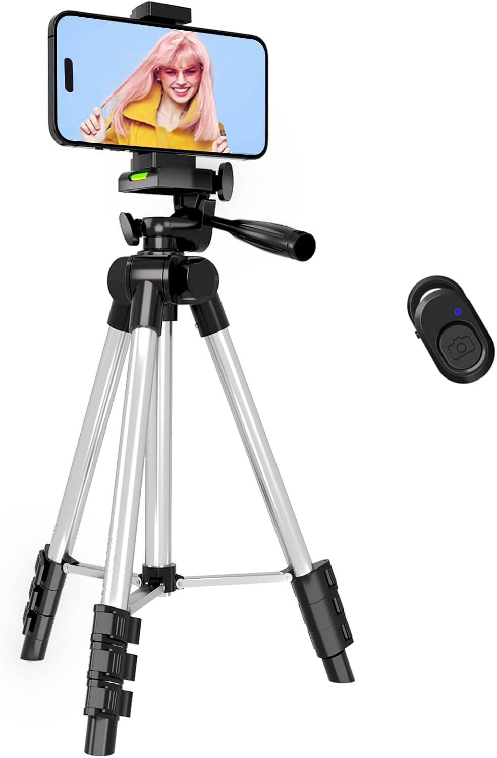 Phone Tripod, Lusweimi 44-inch iPhone Tripod with 44-inches, black