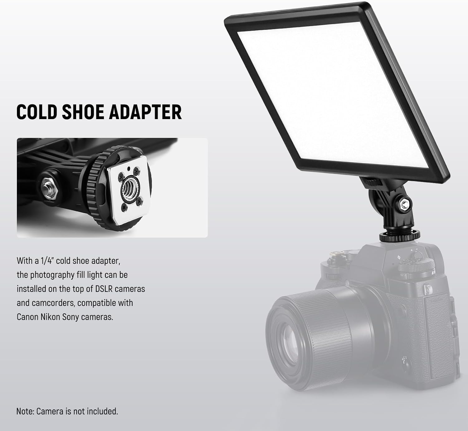 NEEWER 9" LED Video Light Panel, Dimmable DSLR Camera Soft Lighting with... - Image 6