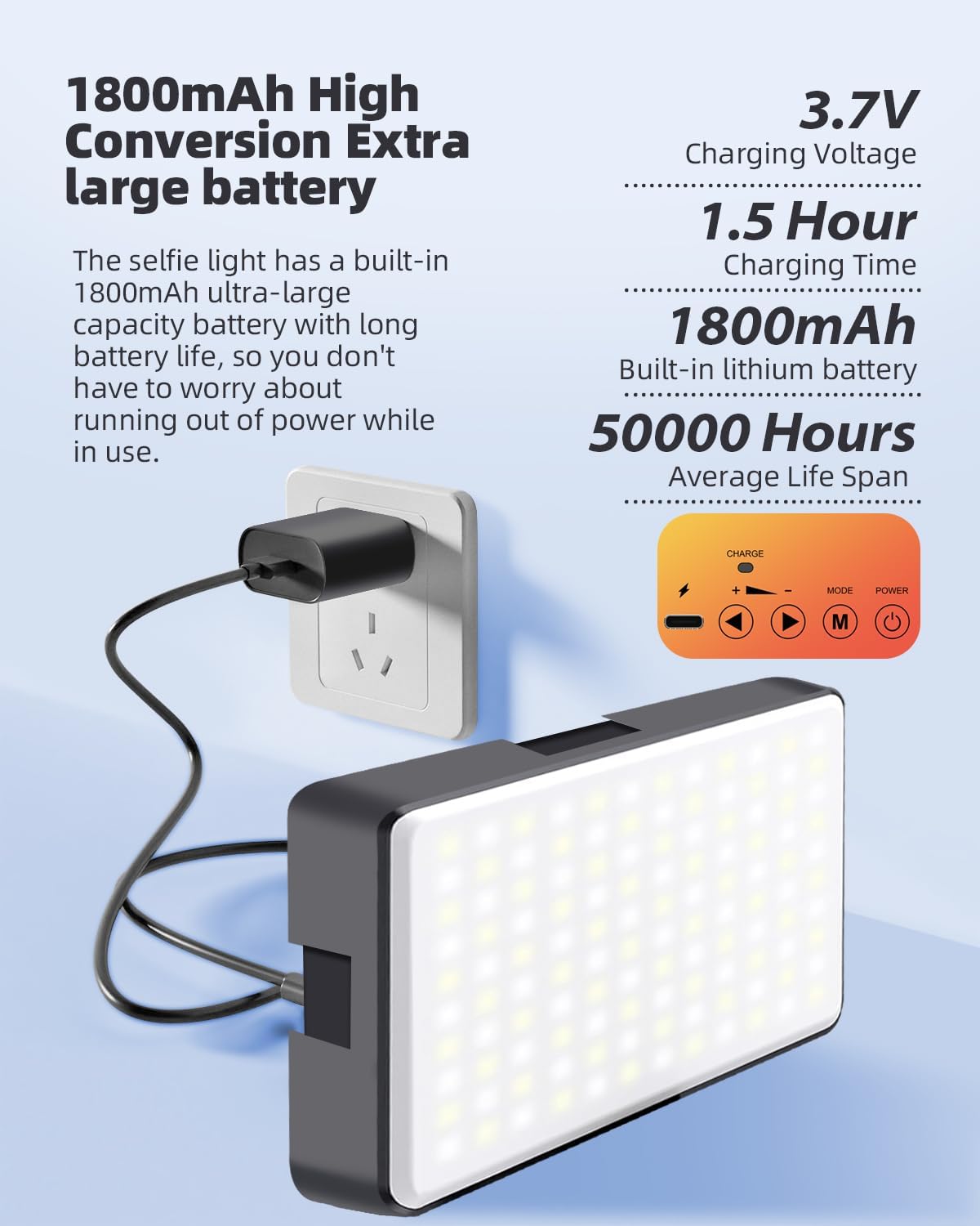 98 LED Portable Selfie Light Video Conference Lighting with Clip & Camera... - Image 2