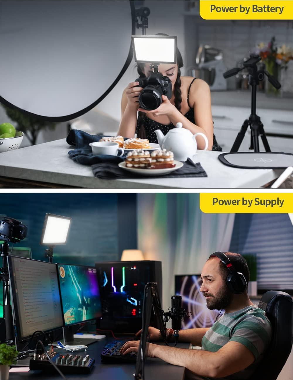 RALENO LED Video Light, Camera Light for Pictures Recording with Black - Image 7